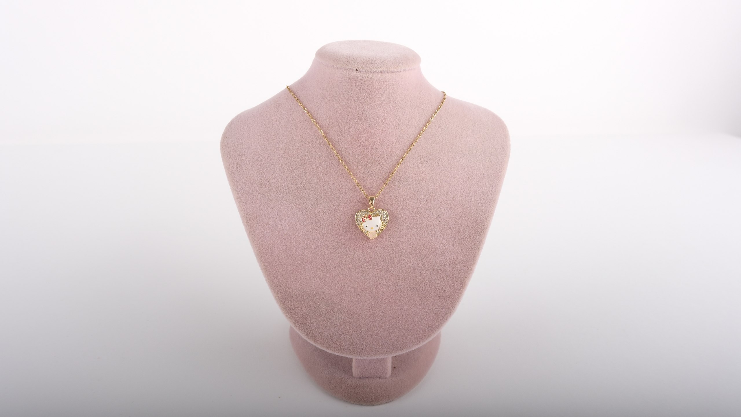 Hello Kitty Kalp Kolye | 14K Altın Kaplama Çelik Takı - Görsel 4