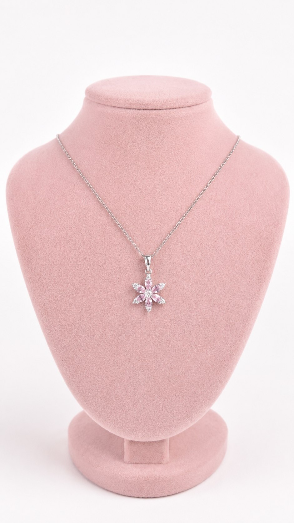 Zirkon Taşlı Kar Tanesi Kolye – Çelik Silver Tasarım - Görsel 4